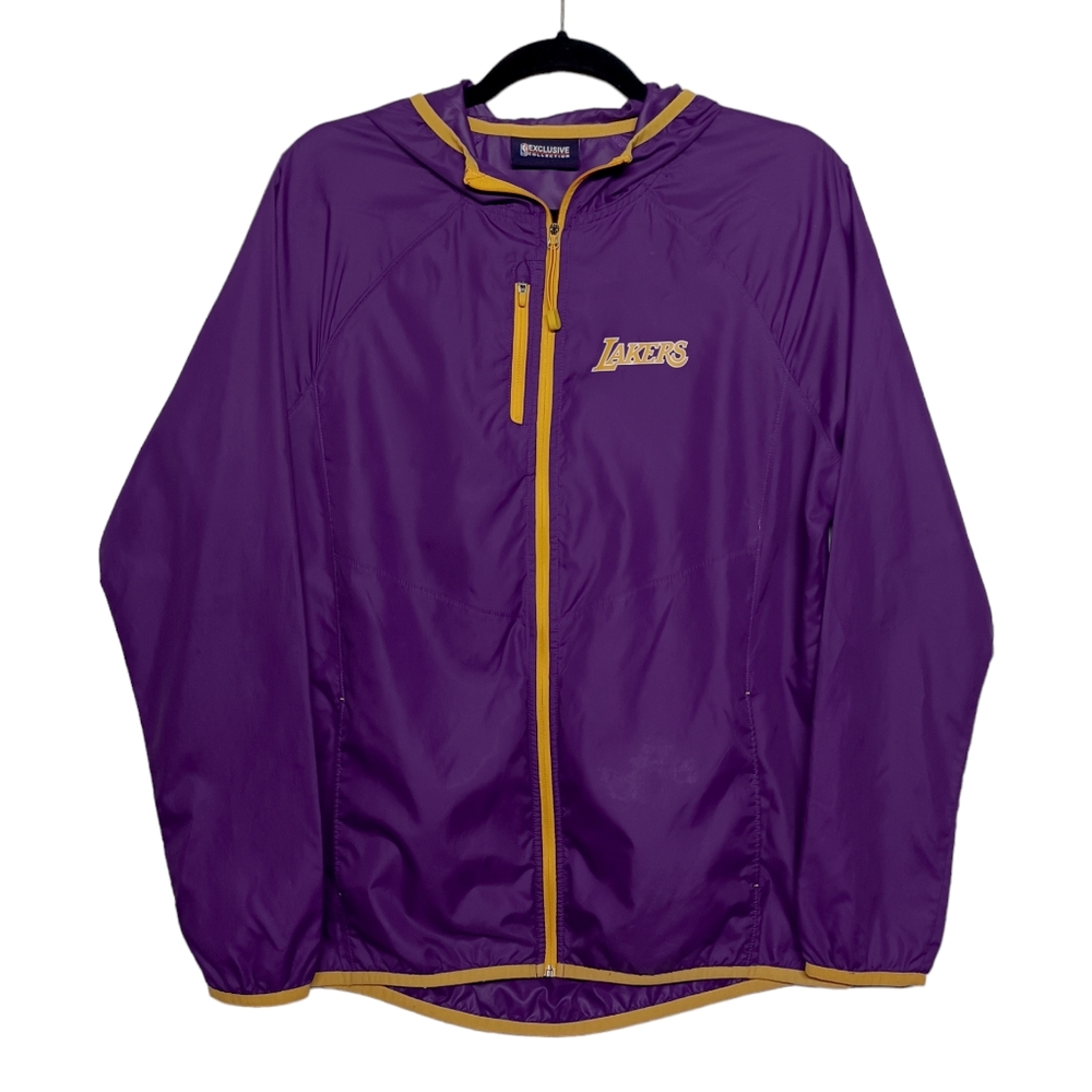 LAKERS NBA Exclusive Collection Long Sleeve Lightweight Windbreaker Jacket  L